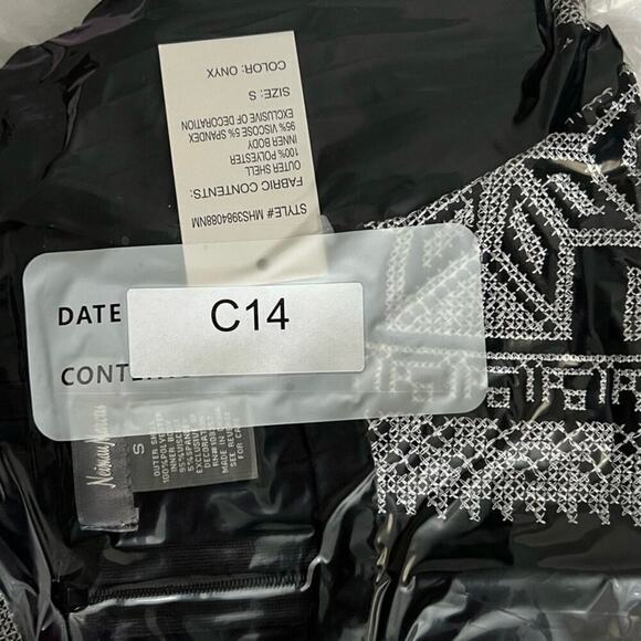 Nieman Marcus Formal Dress Women’s Sz S Black with White Cross Stitch Midi NWT - Picture 16 of 16